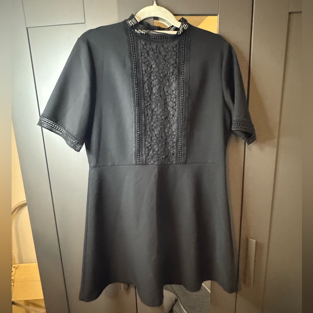 Zara Black Lace Detail Dress